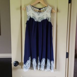 Umgee Navy Lace Dress